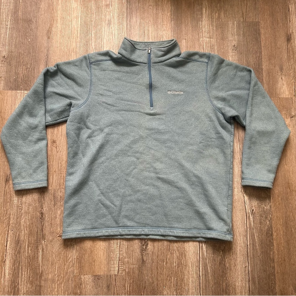 Columbia Men's Green Half-Zip Sweater